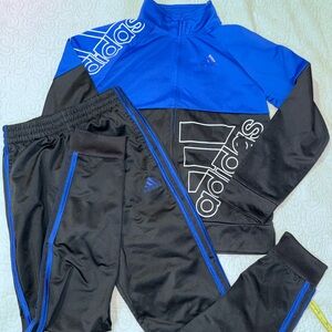 Adidas Kids Blue and Black Jogger‎ Set